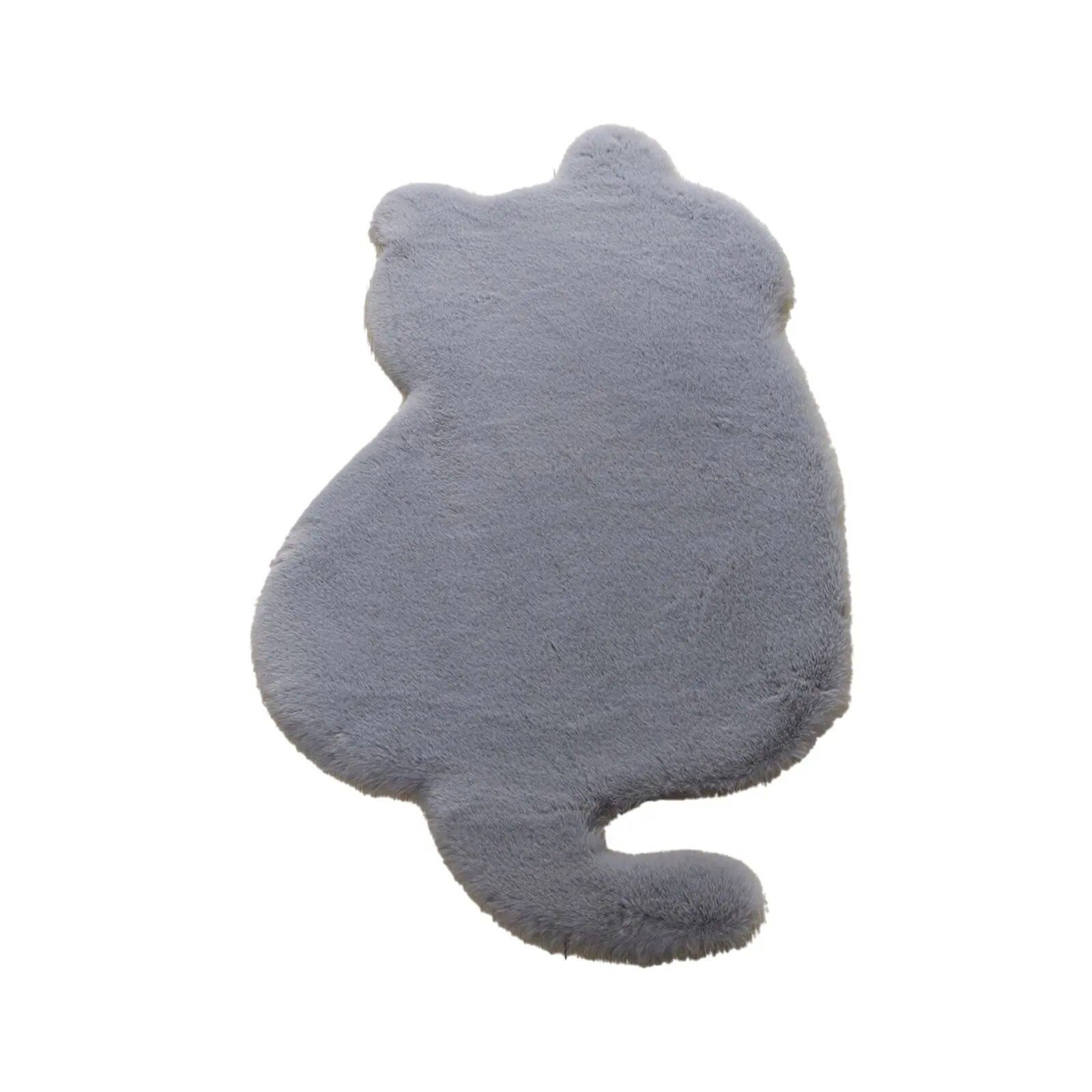 Funny Cute Cat Shape Rug Simulated Rabbit Hair Plush Carpet