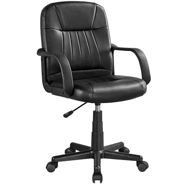 Adjustable Faux Leather Swivel Office Chair - Elevate Your Workspace Comfort