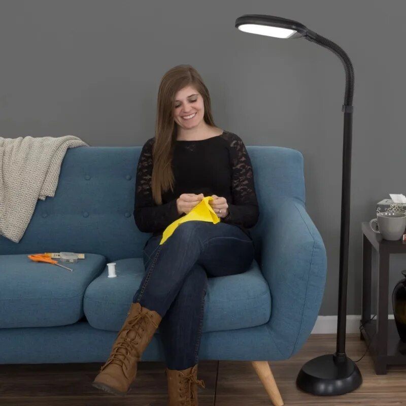 Adjustable LED Floor Lamp - Contemporary Design for Living Room, Bedroom, and Office