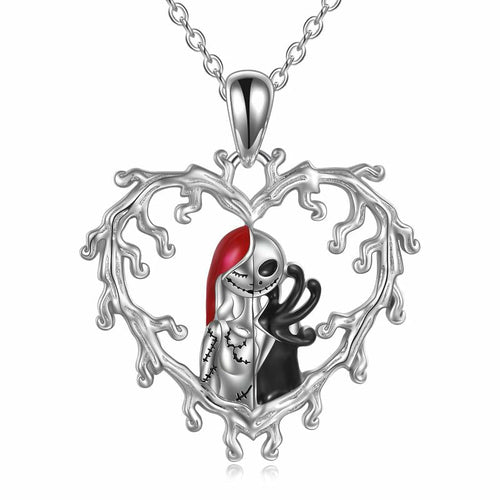 Nightmare Before Christmas Jack Skellington and Sally Sterling Silver