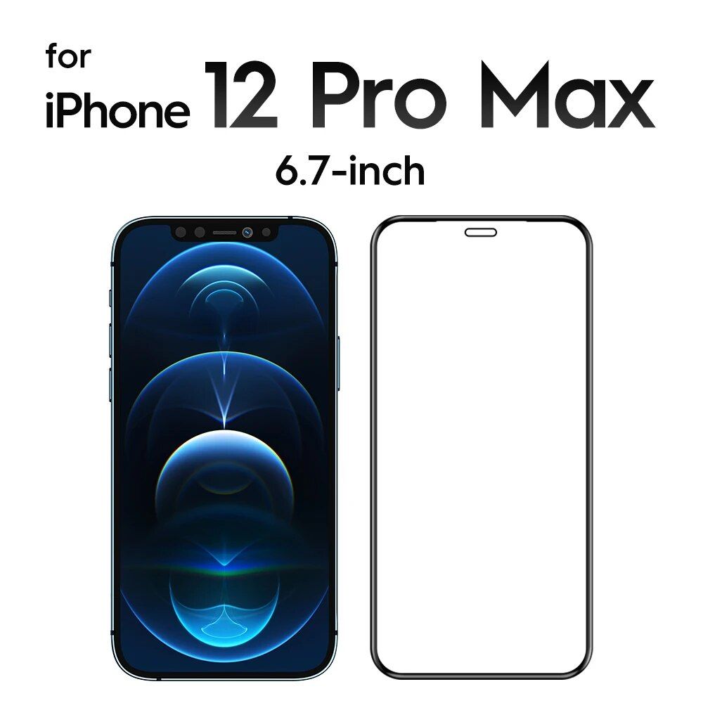 Ultra HD Tempered Glass Screen Protector for iPhone 15 Pro Max 14 Pro 13 12 Mini 11 XR - Full Coverage, Anti-Blue Light