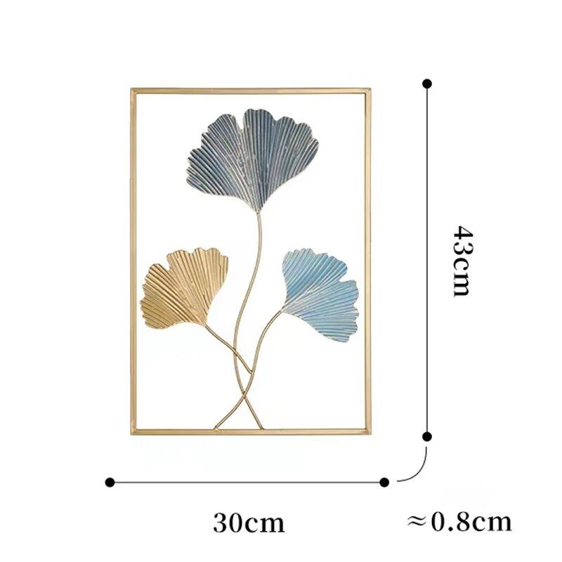 Modern Nordic Ginkgo Leaf Metal Wall Art