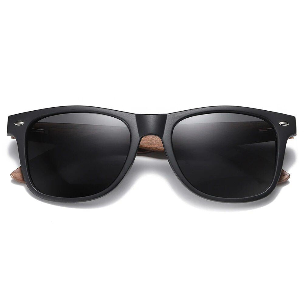 Classic Square Wooden Polarized Sunglasses for Men