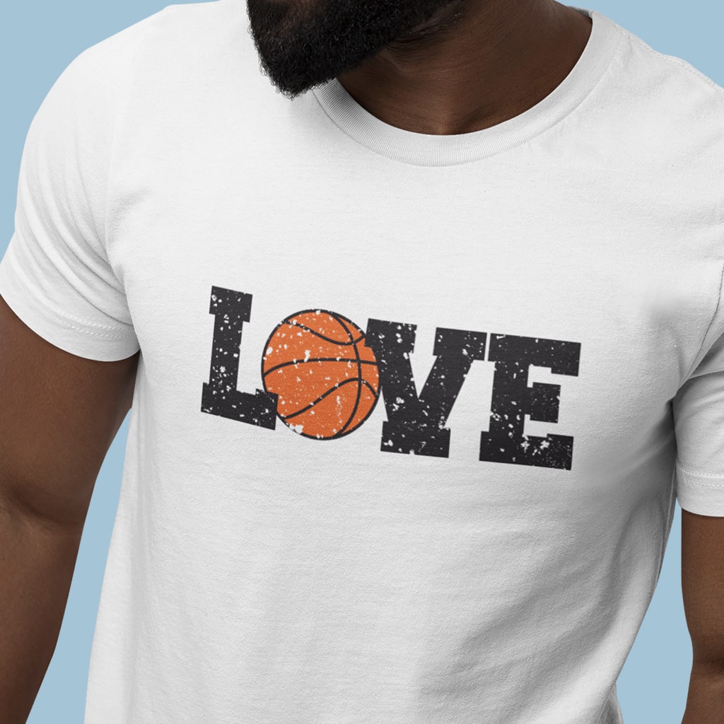 Basketball Love Unisex Jersey T-Shirt Made in USA