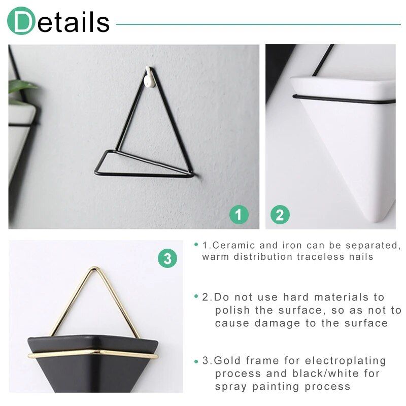 Wall Mounted Triangle Plant Flower Pot