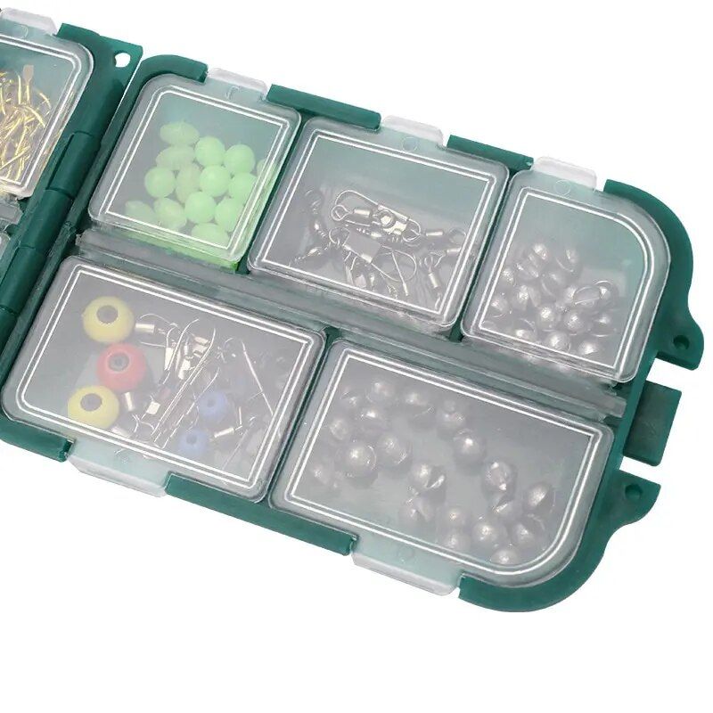 Double-Sided 10-Compartment Fishing Tackle Box