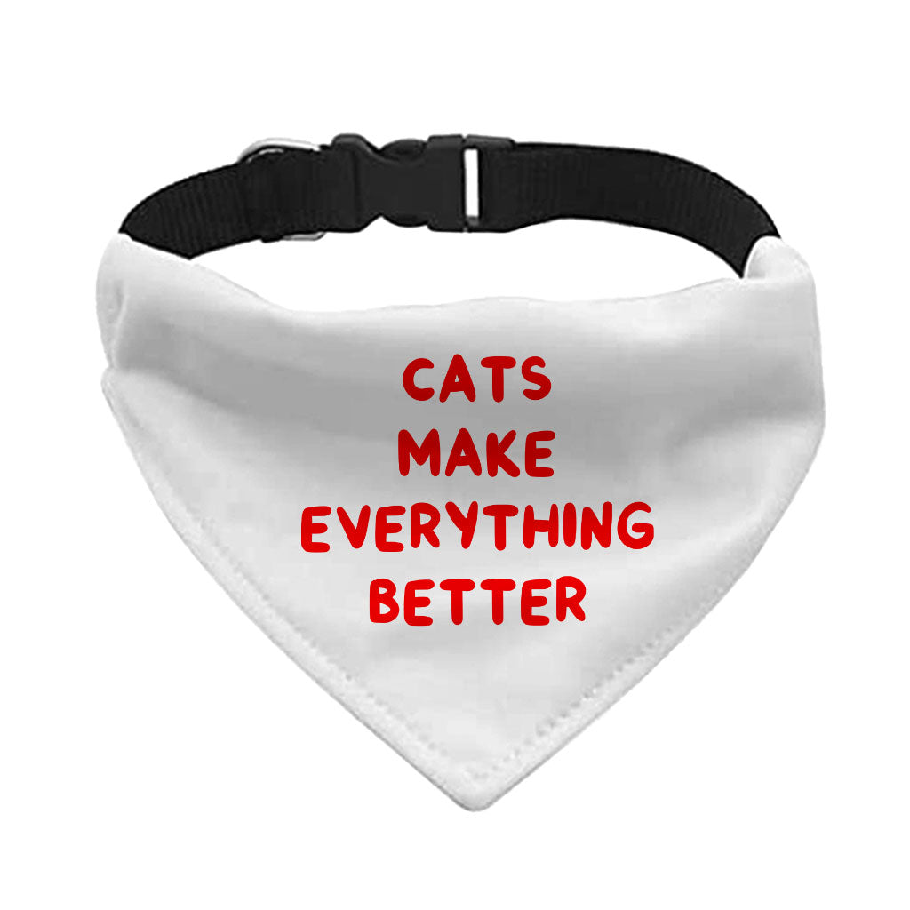 Cool Funny Pet Bandana Collar - Funny Cat Quote Scarf Collar - Cute Dog Bandana