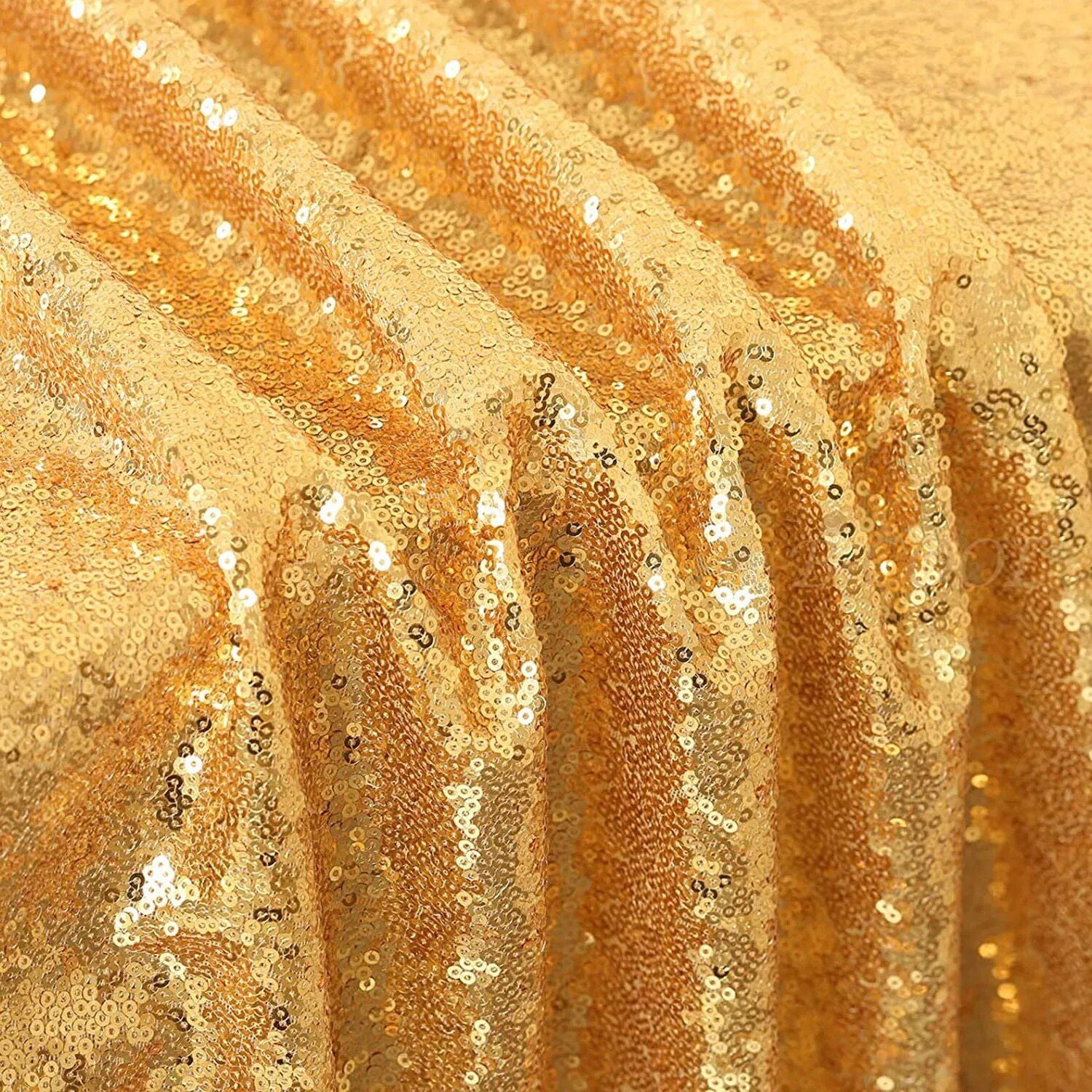 Gold Glitter Sequin Tablecloth