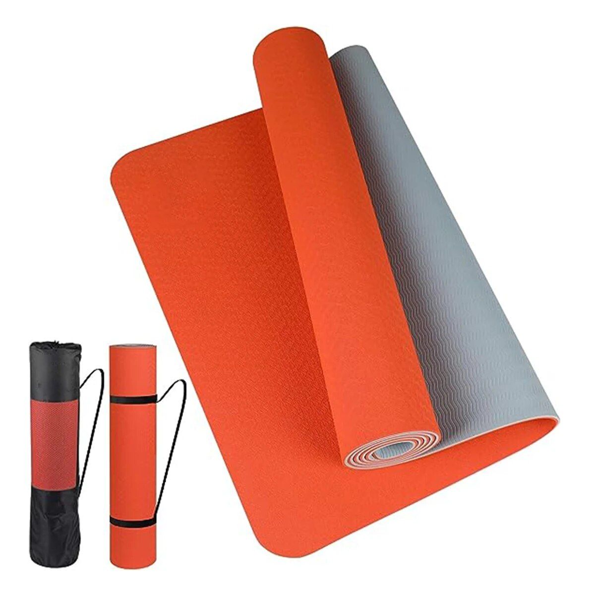 Premium Two-Tone TPE Yoga Mat: Non-Slip, Eco-Friendly, Extra Thick for Home Fitness