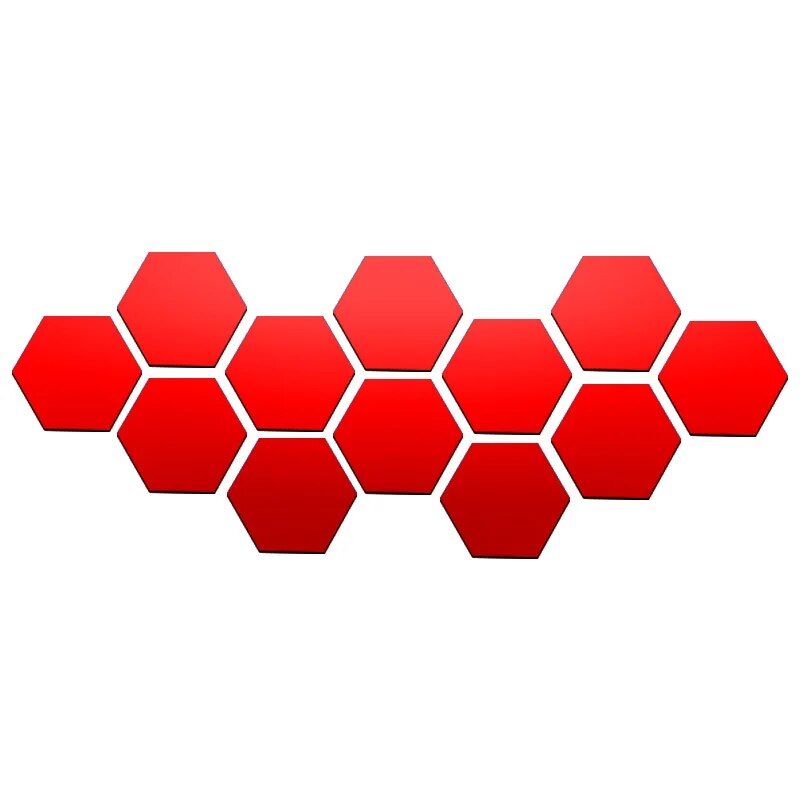 Hexagon 3D Mirror Wall Stickers