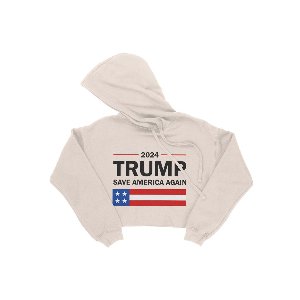 Women's Cropped Fleece Trump Hoodie