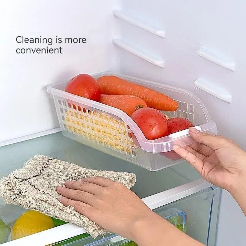 4-Piece Transparent Refrigerator Organizer Set