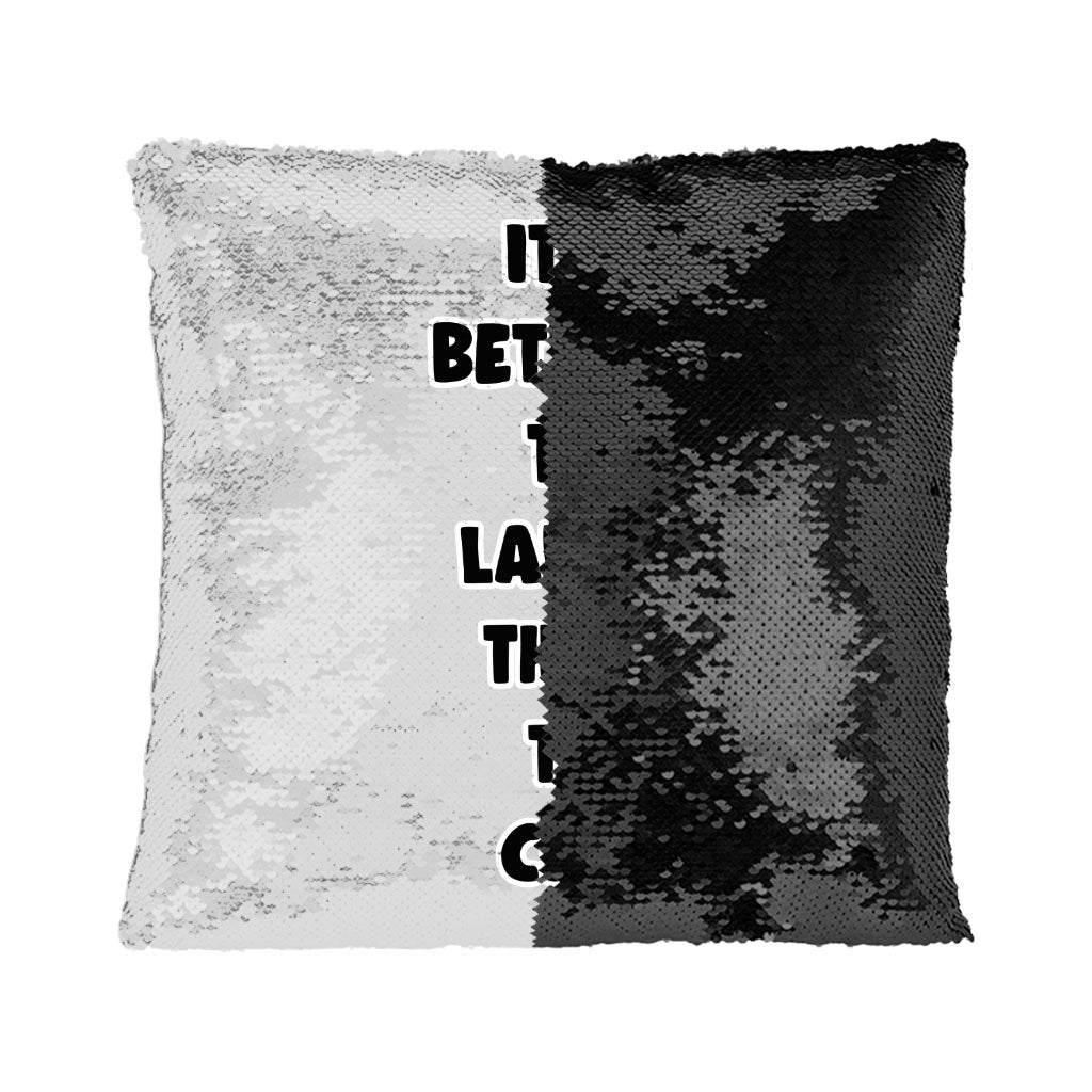 Cool Print Sequin Pillow Case - Inspirational Pillow Case - Cool Graphic Pillowcase