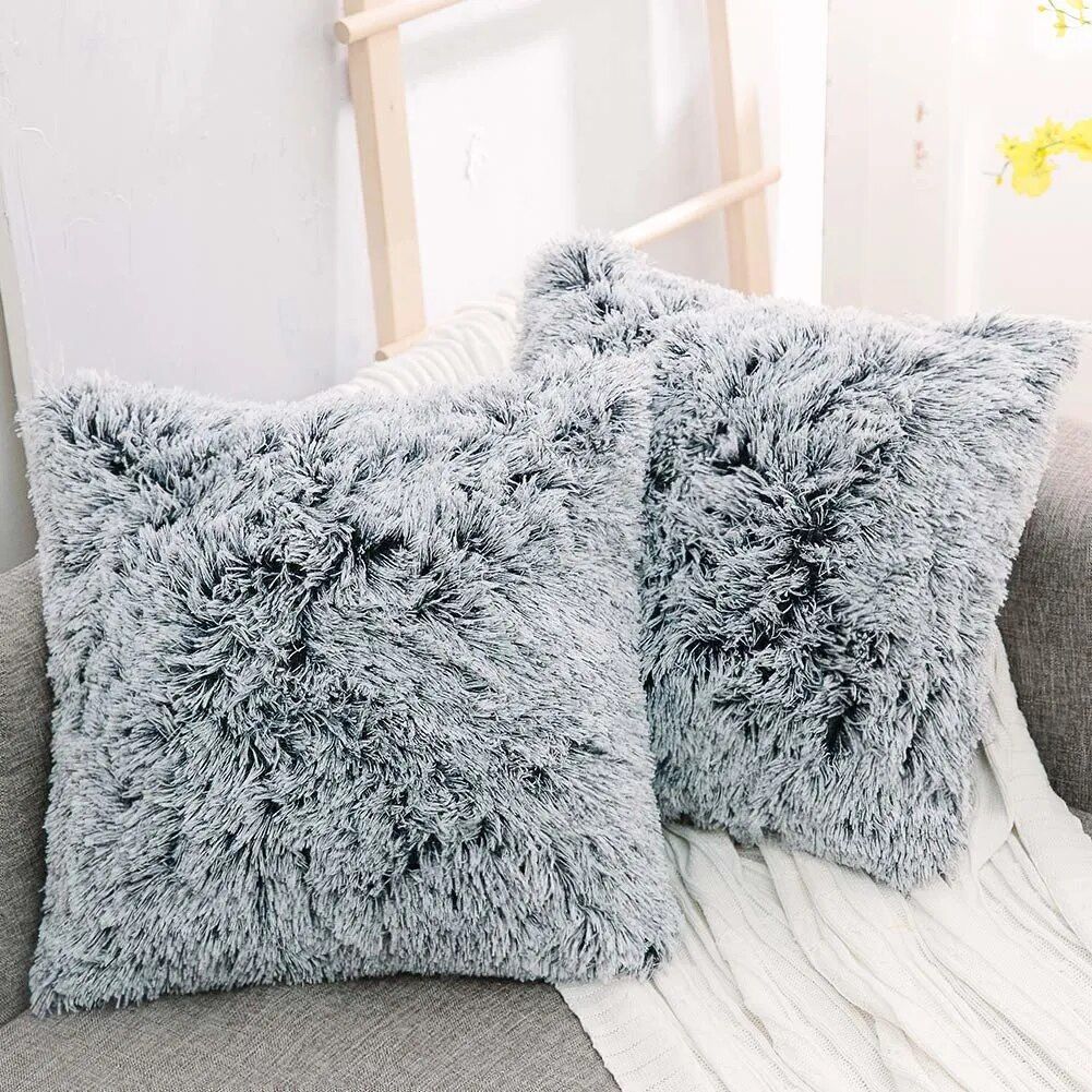 Luxurious Plush Fur Cushion Cover