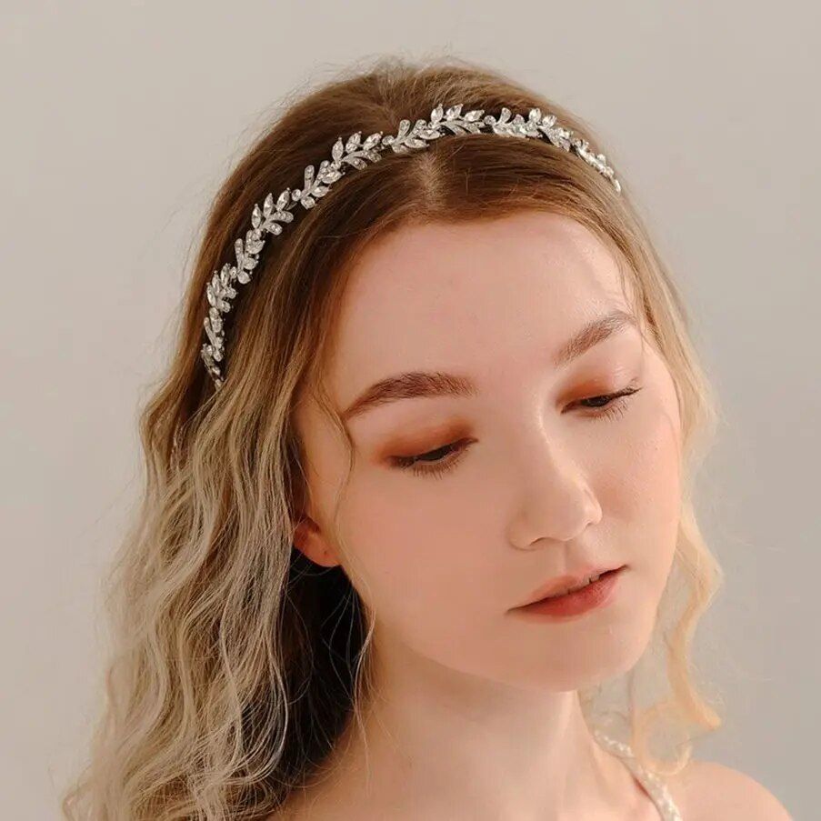 Elegant Silver & Gold Rhinestone Crystal Tiara