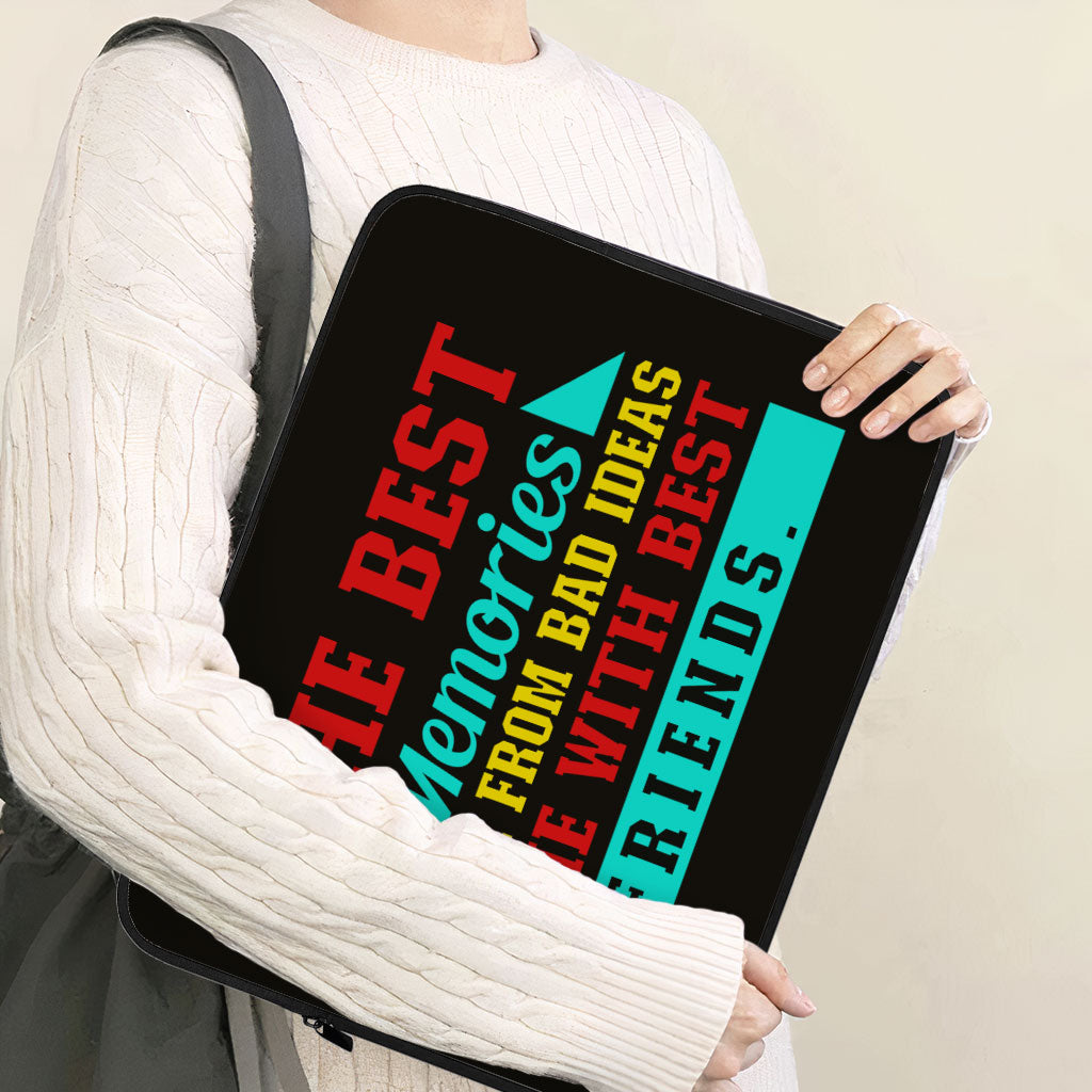 Best Friend Quotes Dell 16" Sleeve - Funny Design Laptop Sleeve - Graphic Laptop Sleeve with Zipper