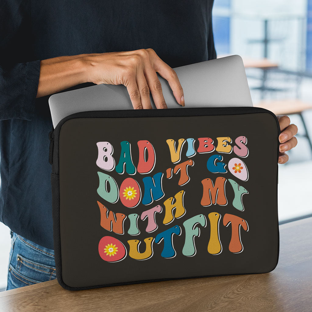 Bad Vibes Dell 16" Two-Sided Sleeve - Cool Design Laptop Sleeve - Themed Laptop Sleeve with Zipper