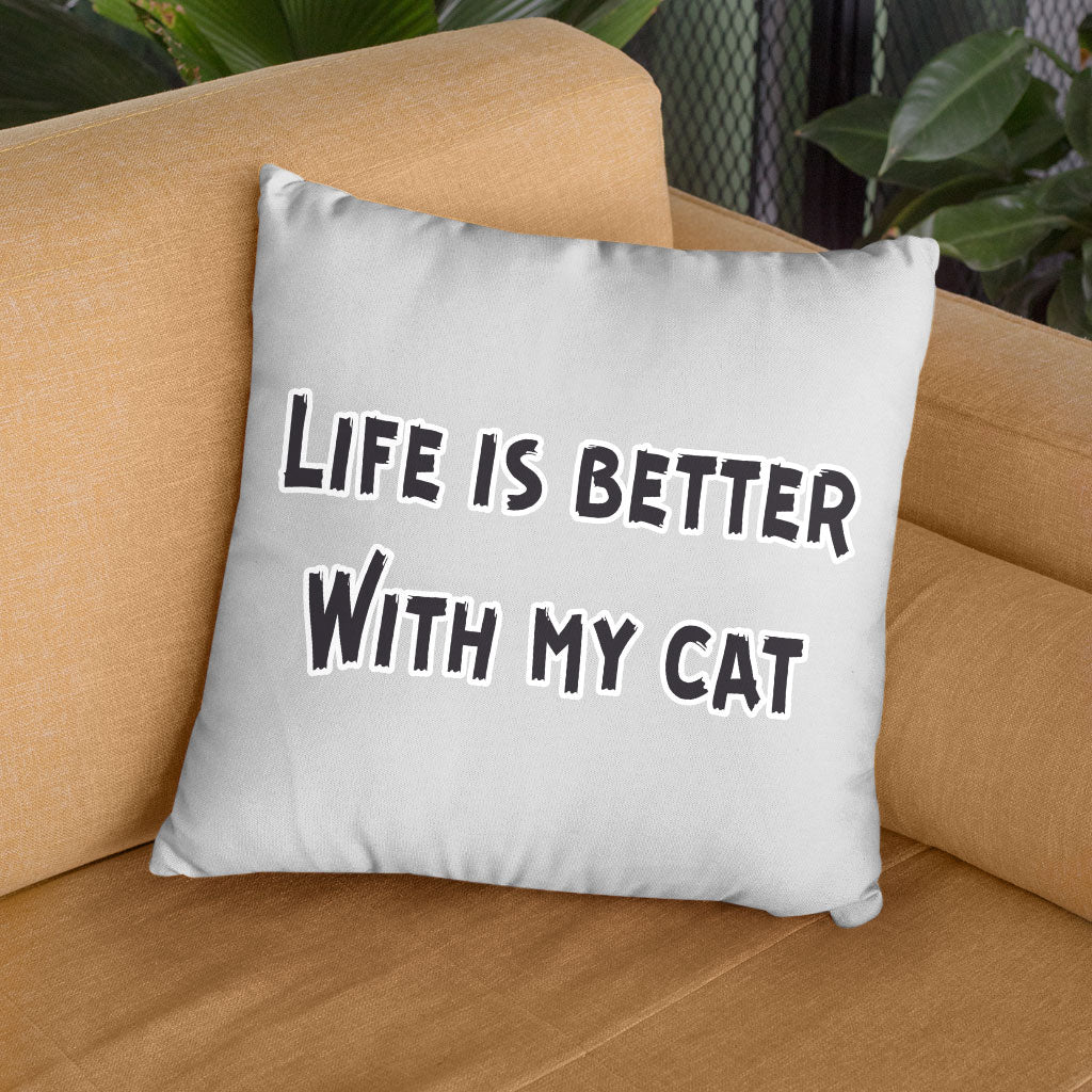 Cat Lover Square Pillow Cases - Cat Themed Pillow Covers - Cool Pillowcases