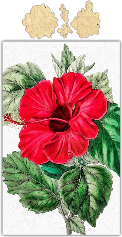 Whimsical Hibiscus Jigsaw Puzzle #6731 | Red Sunflower