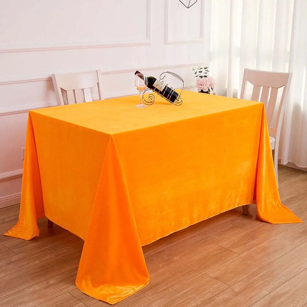 Elegant Velvet Rectangular Tablecloth - Perfect for Weddings, Dining, and Special Occasions