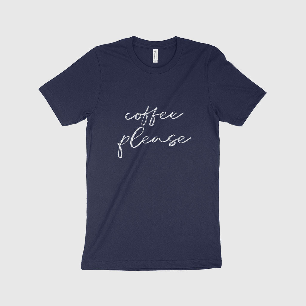 Coffee Please Unisex Jersey T-Shirt Made in USA