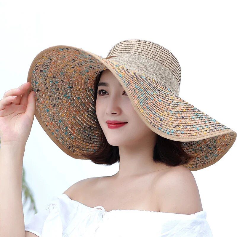 Elegant Wide Brim Summer Straw Hat for Women