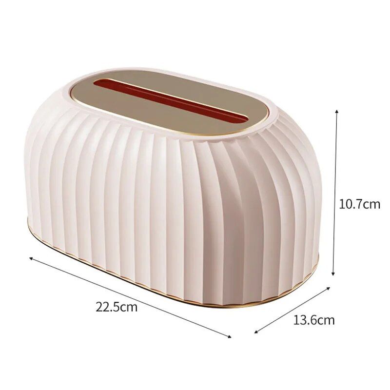 Elegant Nordic-Style Striped Tissue Box Holder - Multipurpose Table Napkin & Toilet Paper Dispenser for Home and Car