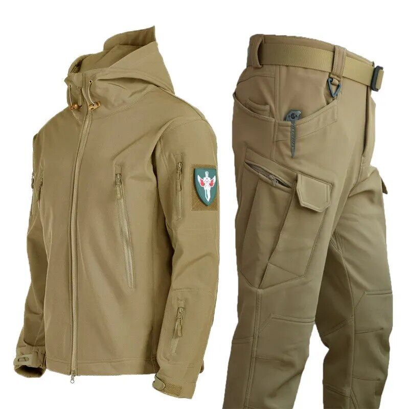 Thermal Tactical Outdoor Jacket Set: Windproof, Waterproof & Quick-Dry