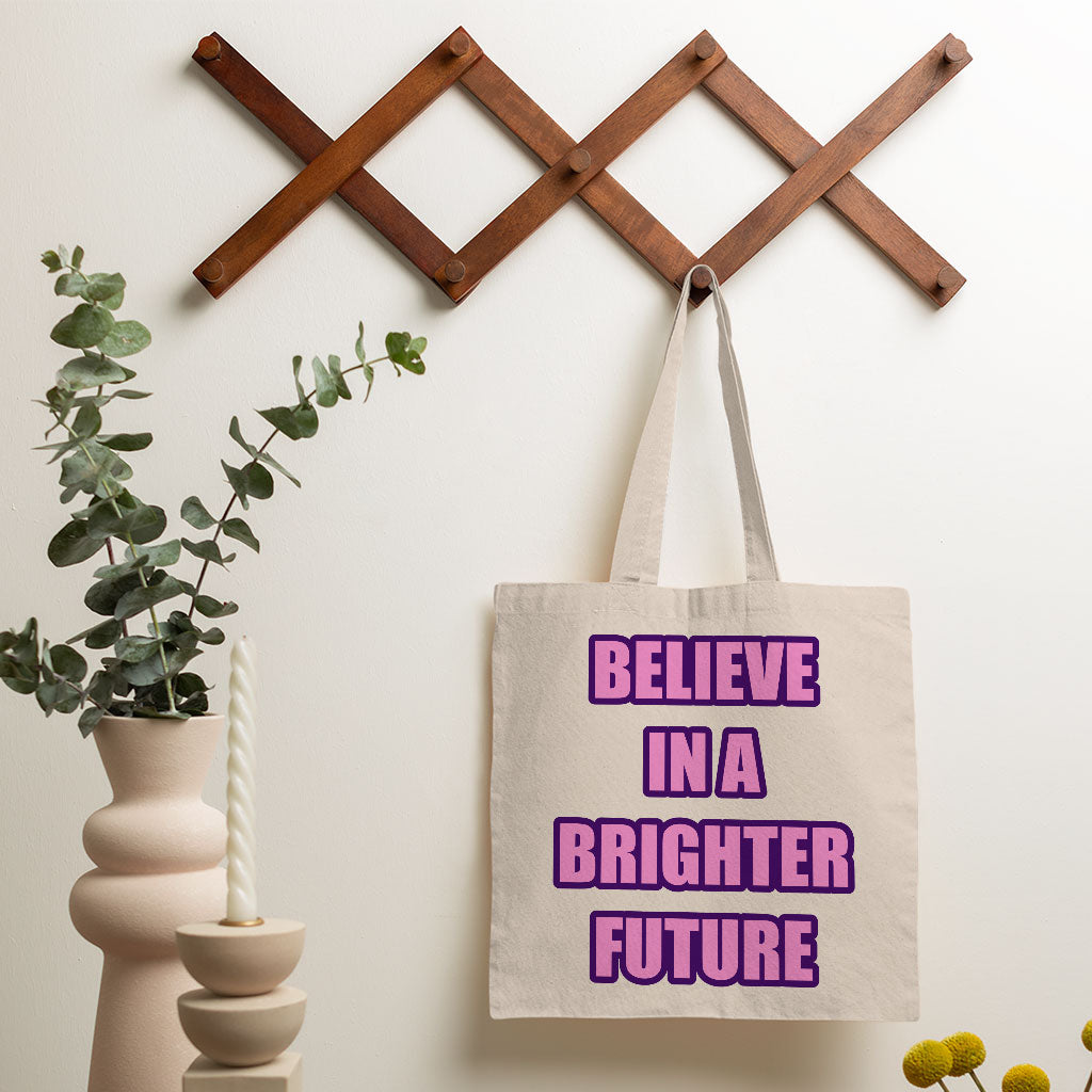 Believe Small Tote Bag - Cool Shopping Bag - Graphic Tote Bag