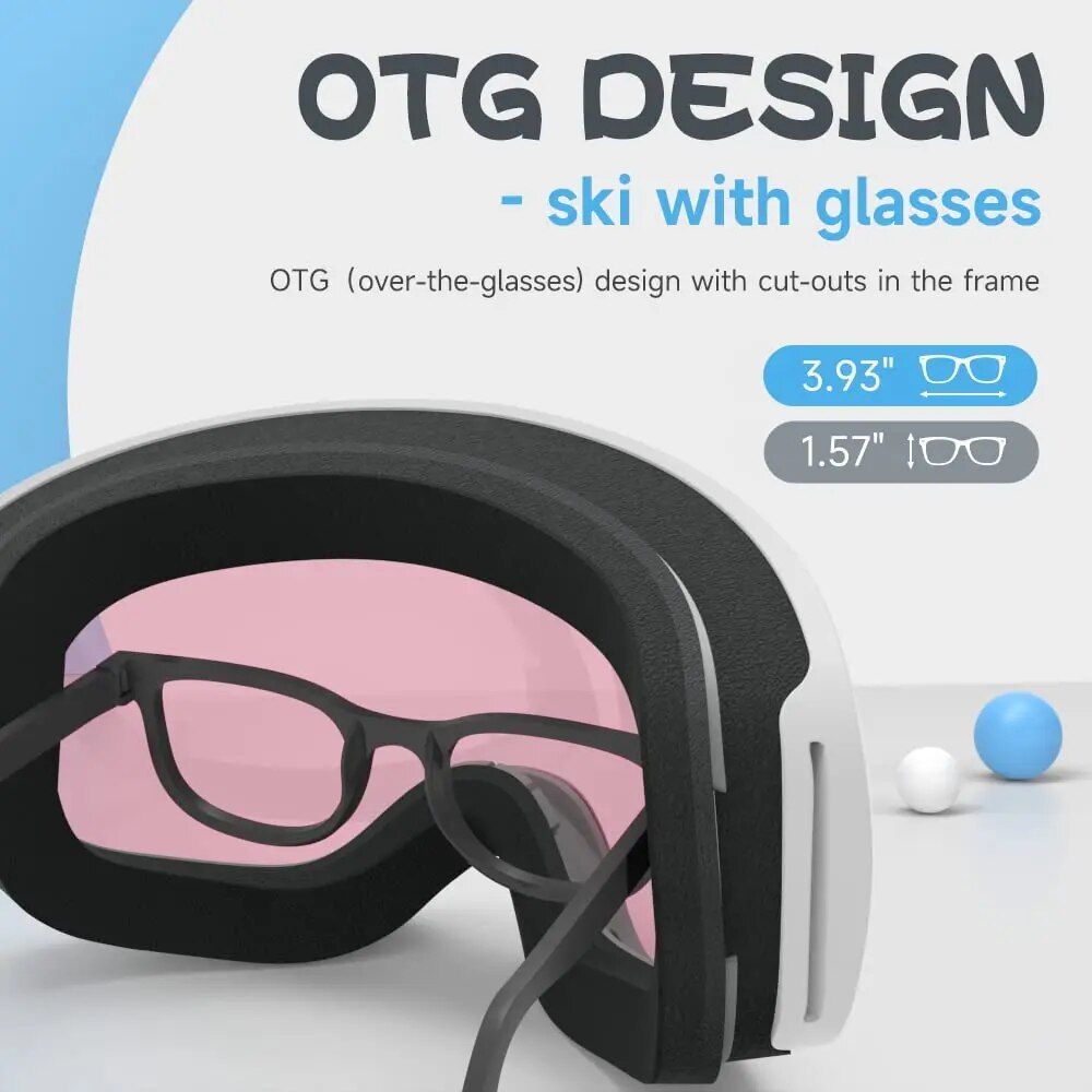 Kids Ski Goggles - Snowboard Sunglasses for Children