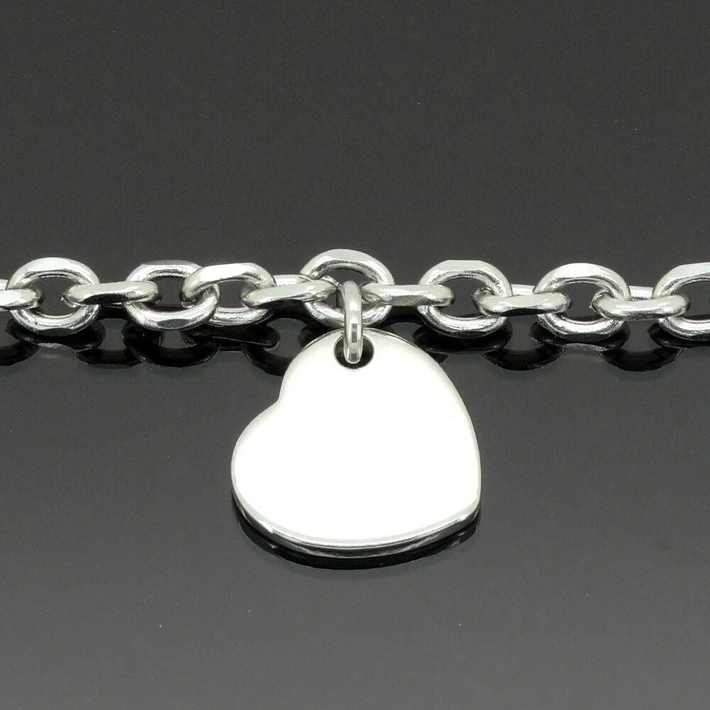 Chic Heart Charm Stainless Steel Anklet