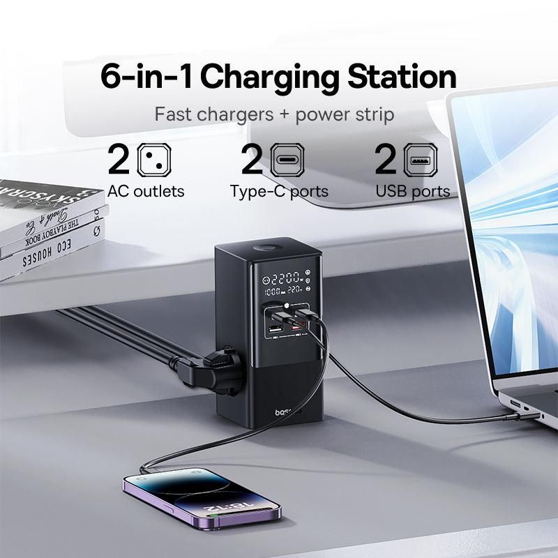 100W Fast USB Charger 6-in-1