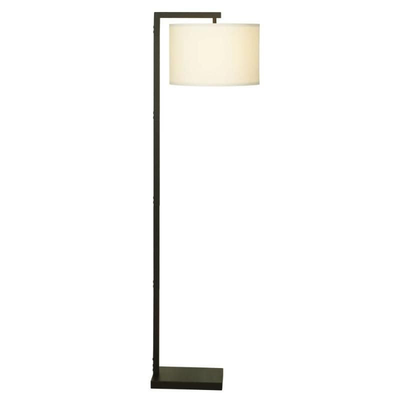 Elegant 62" Contemporary Metal Floor Lamp with LED Bulb and Footswitch, Black