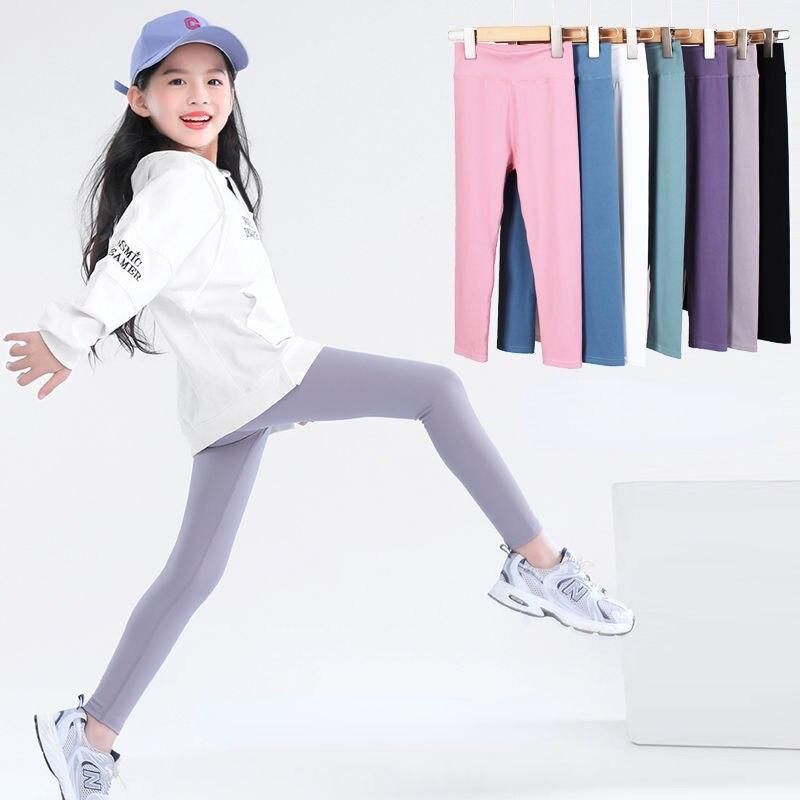 Girls' Comfort-Fit Leggings - Casual & Stylish Ankle-Length Tights for Kids