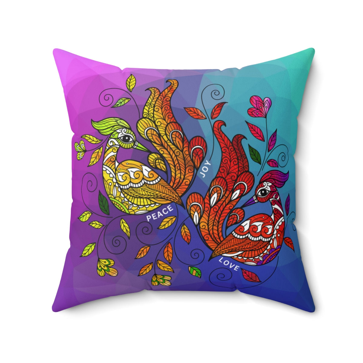 Uniquely You Decorative Throw Pillow Cover, Multicolor Wild Peacocks