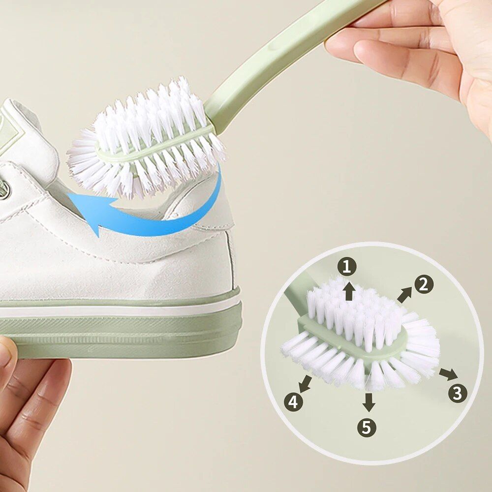 Versatile 5-Sided Cleaning Brush for Shoes and Home