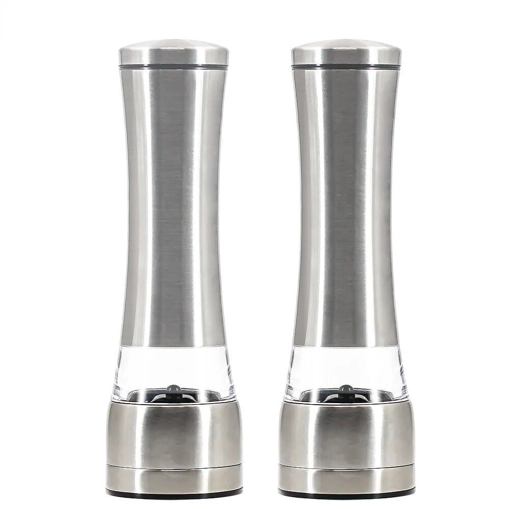 Stainless Steel Salt & Pepper Grinder Set