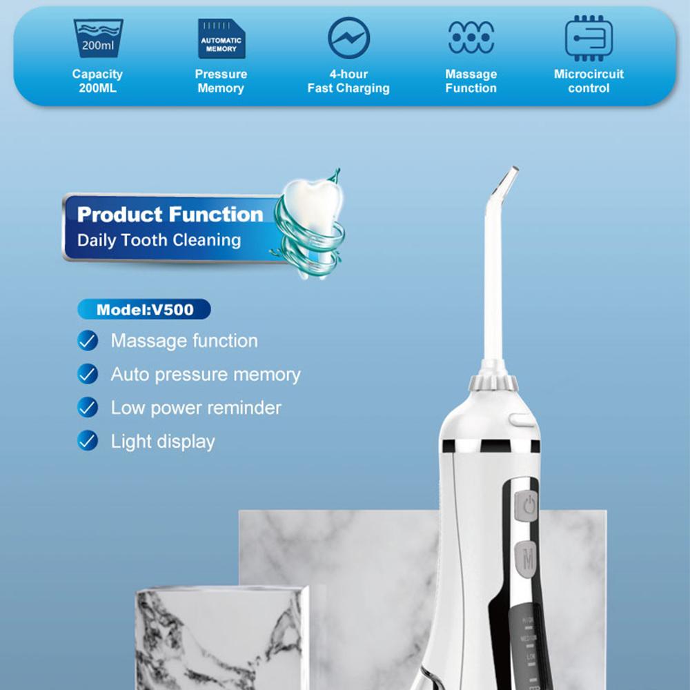 Water Flosser Cordless Dental Portable Oral Irrigator Teeth Cleaning