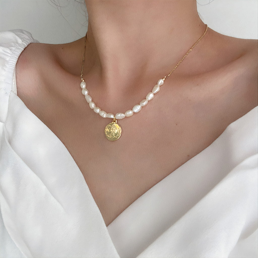 Pearl Coin Necklace