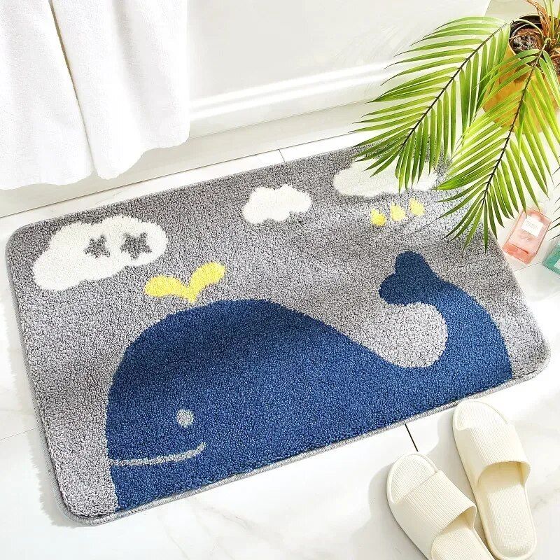 Elegant Geometric Non-Slip Absorbent Floor Mat for Home