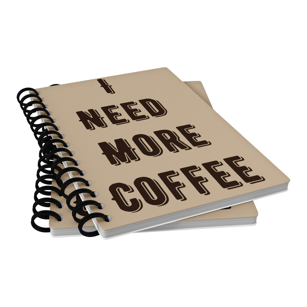 Coffee Themed Spiral Notebook - Cute Quote Notebook - Cool Trendy Notebook