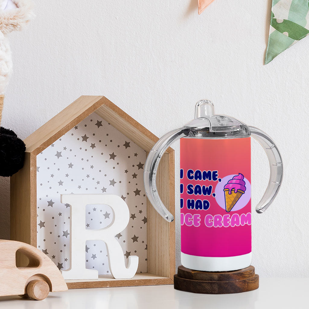 Ice Cream Sippy Cup - Illustration Baby Sippy Cup - Cool Funny Sippy Cup