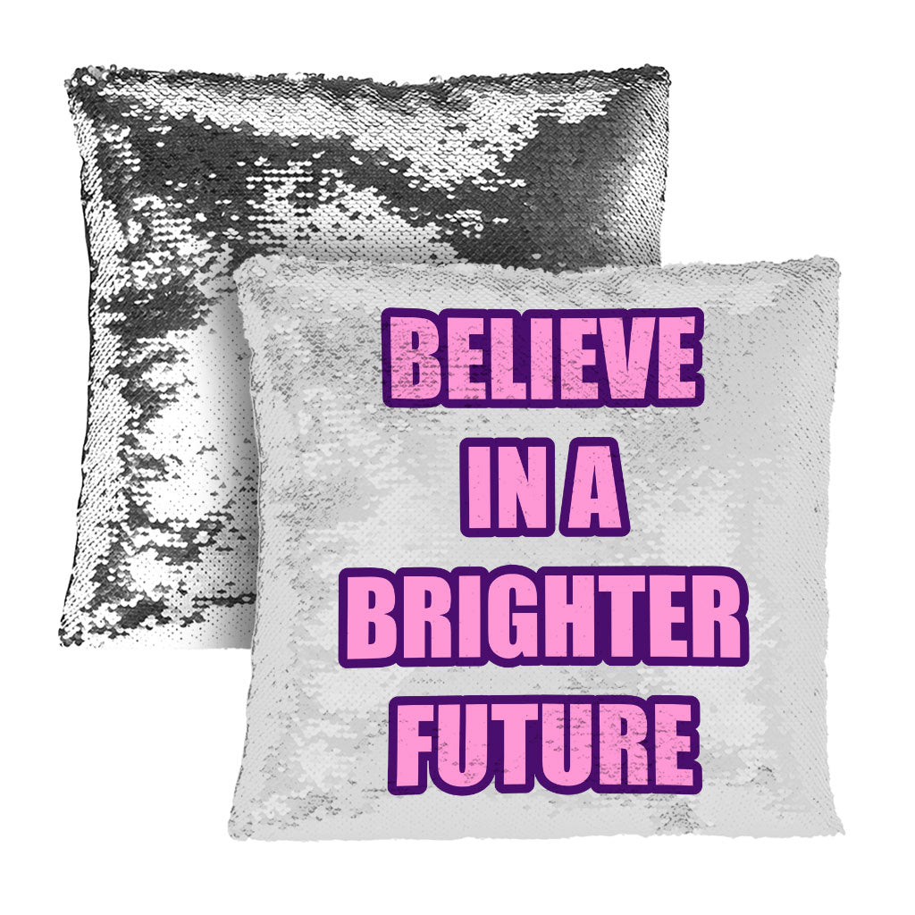 Believe Sequin Pillow Case - Cool Pillow Case - Graphic Pillowcase