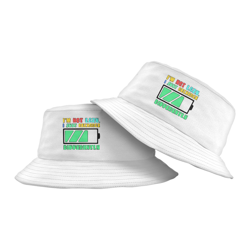 I am Not Lazy Bucket Hat - Printed Hat - Best Design Bucket Hat