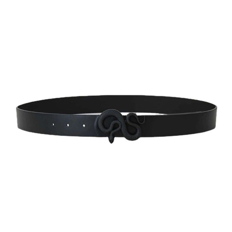 Elegant Snake Buckle Thin Waist Belt