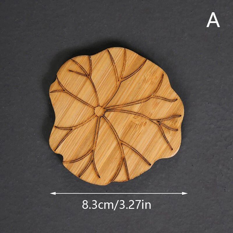 Creative Lotus Flower Wooden Drink Coasters - Stylish Home Decor