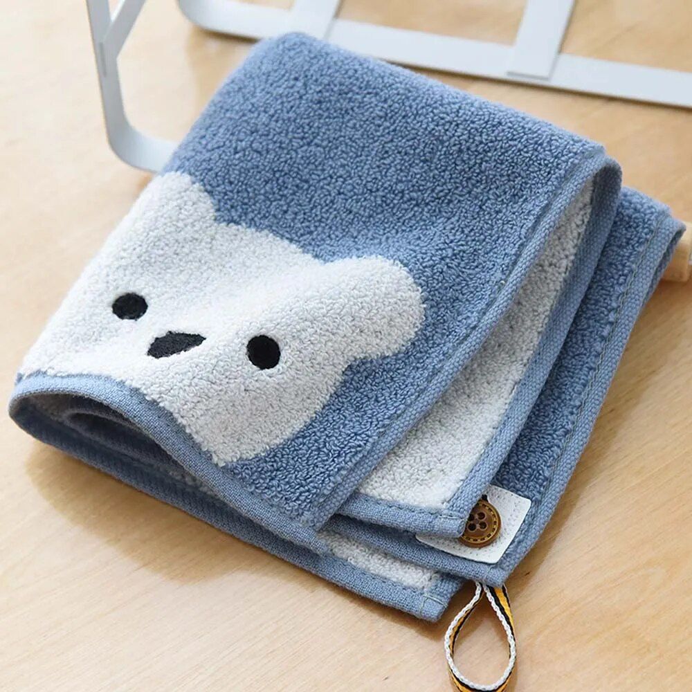 Cute Cartoon Bear Cotton Face Towel for Kids