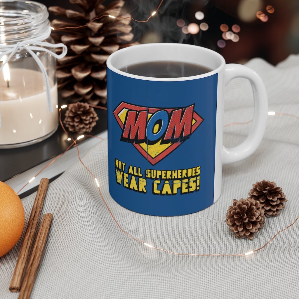 Mom Super Hero Theme Mug 11oz | Yellow Pandora