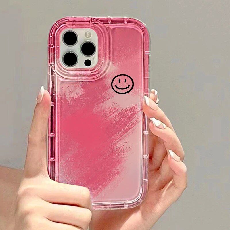 Love Heart Transparent Phone Case for Various Samsung Models