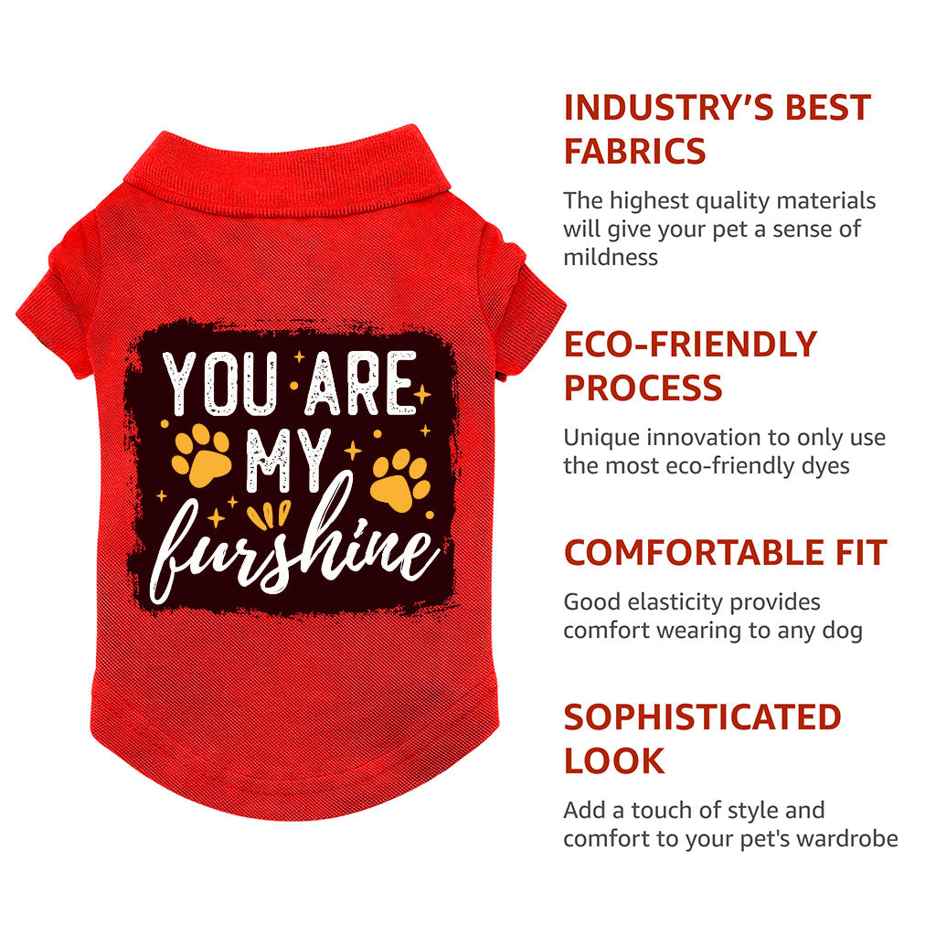 Cute Quote Dog Polo Shirt - Furshine Dog T-Shirt - Text Design Dog Clothing